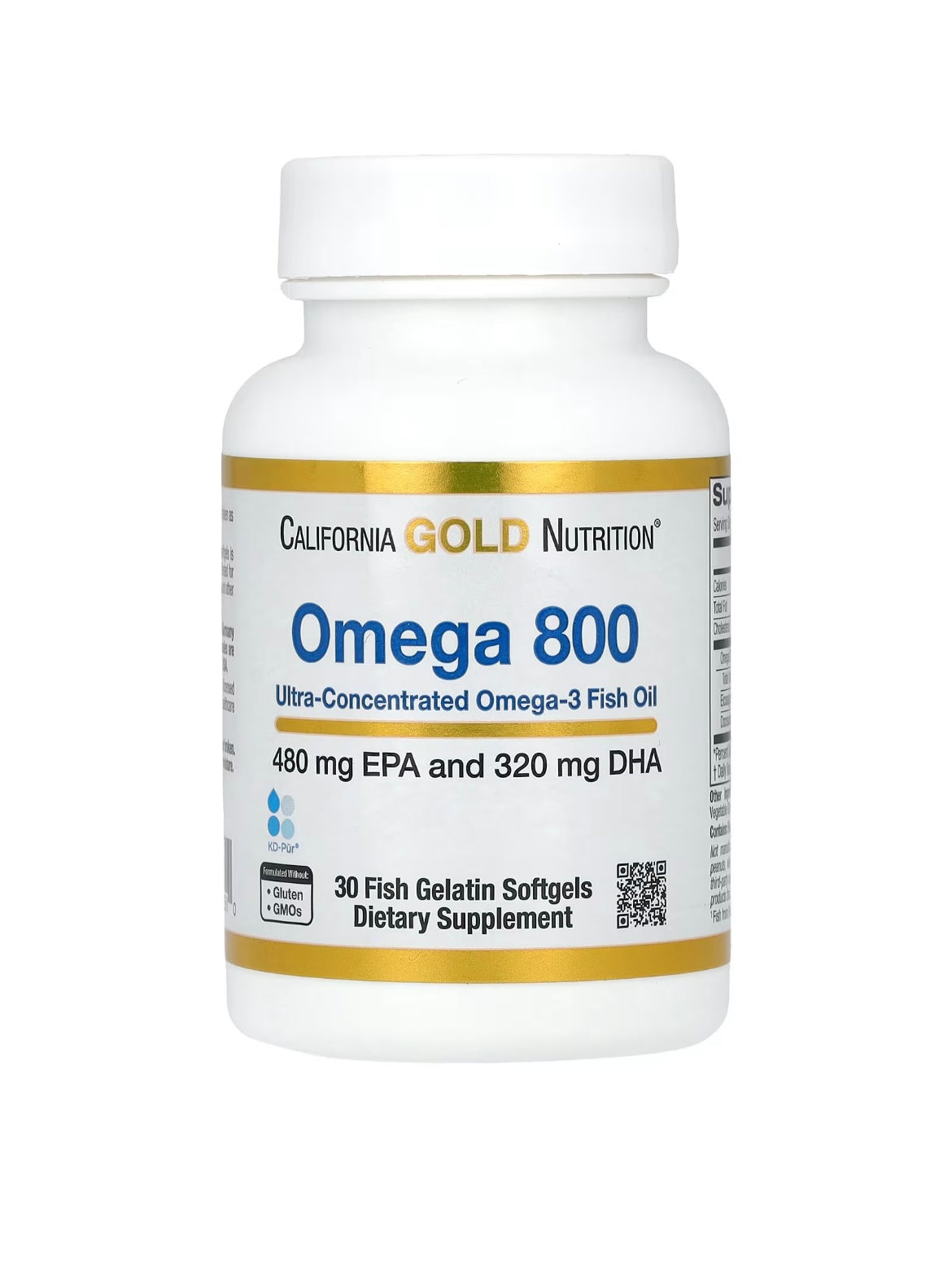 Omega 800, Ultra concentrated Omega-3 Fish oil, 1,000 mg, 30 dona baliq jelatinlari