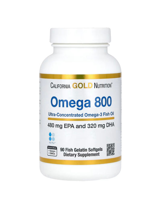 Omega 800, Ultra concentrated Omega - 3 Fish oil, 1,000 mg 90 dona