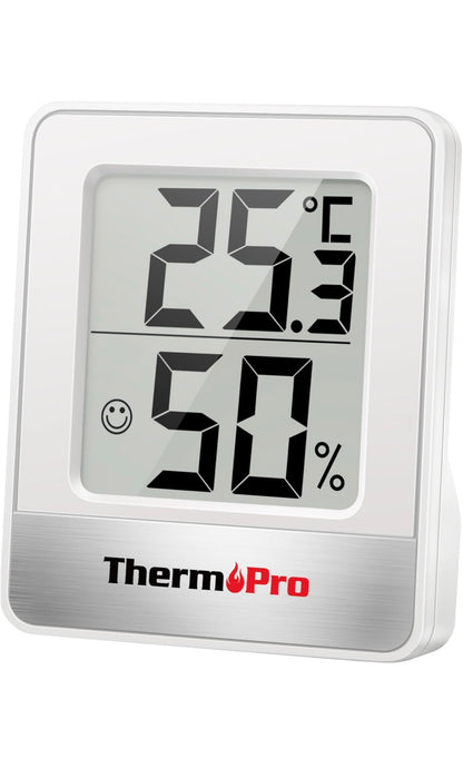 ThermoPro Hygrometer, Thermometer, TP-49, 2 tasi 1 da, Termometr+ gigrometr, Xona harorati va namlik darajasini o'lchovchi qurilma