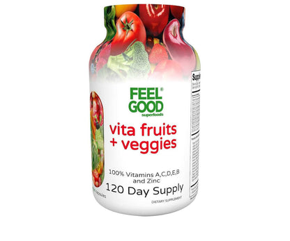 Vita Fruit+ veggies, Sabzavot va mevalar yetishmovchiligida Vitamin, 120 dona