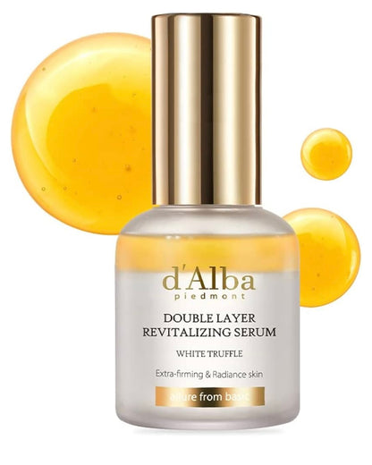 30 ml, d'Alba White Truffle, Double layer, Serum, Vegan, Ajinlarga qarshi yuz zardobi