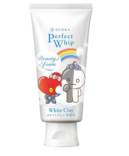 120 gr, SENKA Perfect Whip BT21, White clay, Pores, Square Plug, Blackhead, Yuz yuvish uchun penka, Namlantiruvchi, Poralar va qora nuqtalar parvarishi