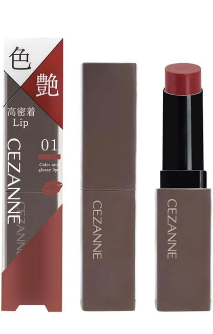 Cezanne Lip Color Shield 01 Fig Brown raqam 0,1 Och pushti jigarrang